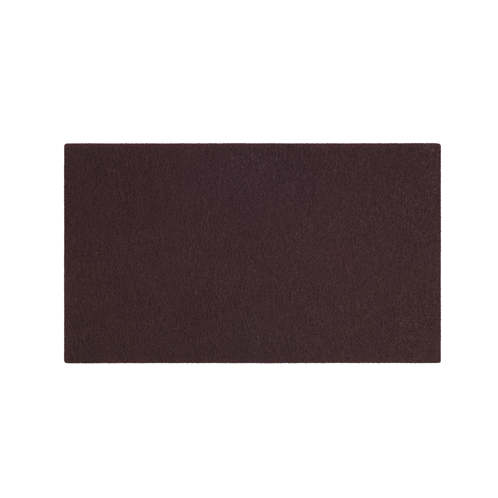 A rectangular dark brown mat with a textured surface, shown against a white background. Scotch-Brite™ Brown Surface Preparation Pads (14 in. x 28 in., 10 Sheets/Case)